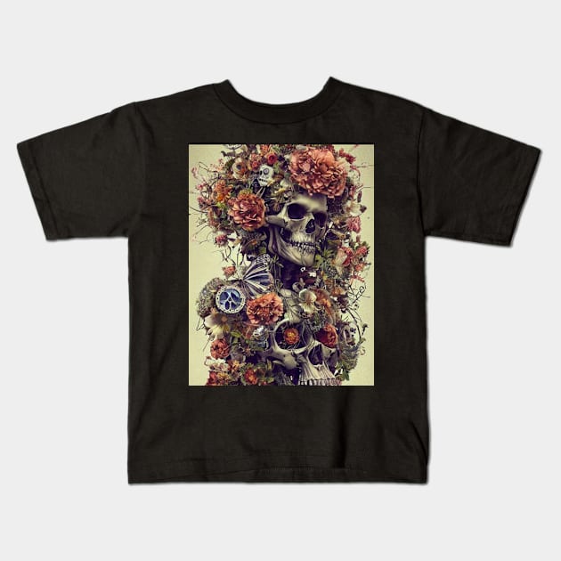 Bones and Botany Kids T-Shirt by levelsart